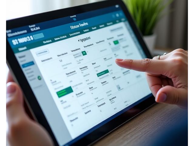 Digitaalinen kalenteri-näkymä tabletilla, jossa merkittynä autopesuaikoja, osoittaa helpon varauksen ja joustavuuden.
